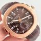 Copy Swiss Patek Philippe Aquanaut Travel Time Rose Gold Brown Watch (4)_th.jpg